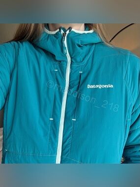 Patagonia Nano Air Hoodie Jacket Large Tobago Blue Insulated Jacket L